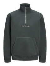 Jack & Jones Vesterbro - Fleece quarter zip sweat shirt i relaxed fit - HUSET Men & Women