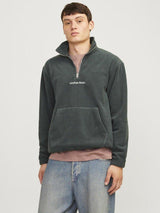 Jack & Jones Vesterbro - Fleece quarter zip sweat shirt i relaxed fit - HUSET Men & Women