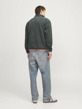 Jack & Jones Vesterbro - Fleece quarter zip sweat shirt i relaxed fit - HUSET Men & Women