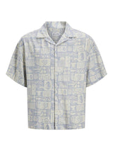 Jack&Jones Wayne - Kortærmet viskose/hør mix skjorte - HUSET Men & Women