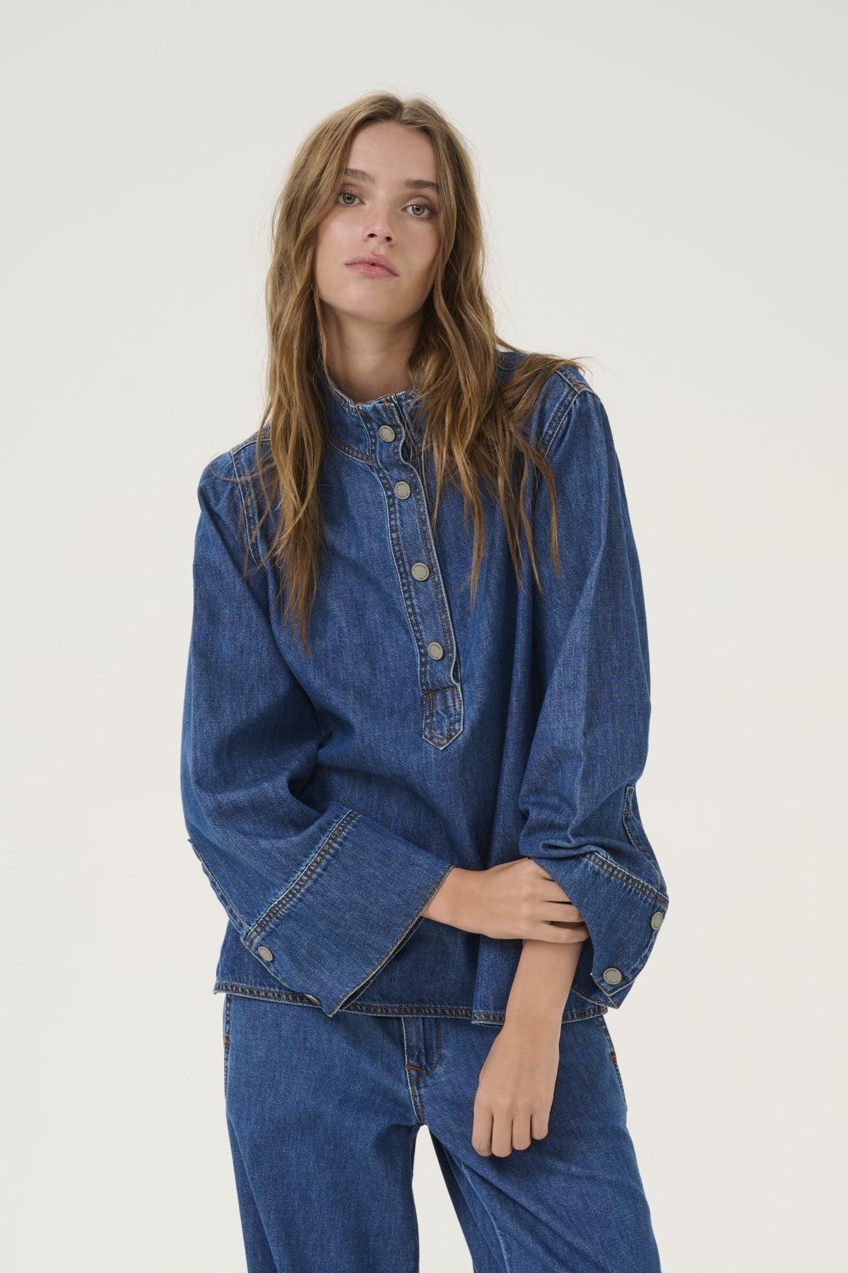 My Essential Wardrobe Hilma - Denim bluse - HUSET Men & Women