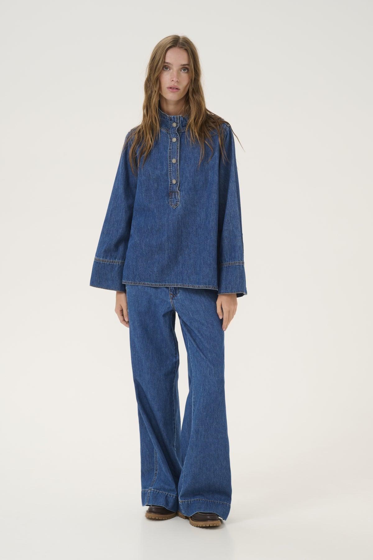 My Essential Wardrobe Hilma - Denim bluse - HUSET Men & Women