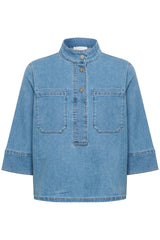 My Essential Wardrobe Lara 115 - Denim bluse - HUSET Men & Women