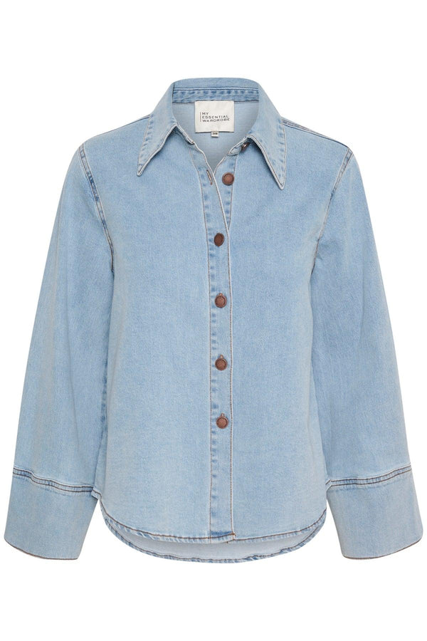 LARA SHIRT Mørk Jeansblå