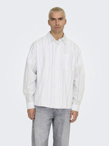 Only&Sons Quentin - Relaxed seersucker skjorte - HUSET Men & Women