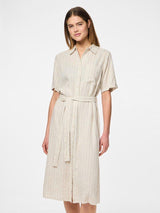 Pieces Pia - Hørmix skjortekjole - HUSET Men & Women