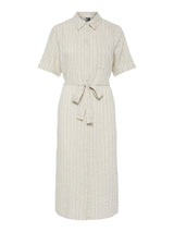 Pieces Pia - Hørmix skjortekjole - HUSET Men & Women