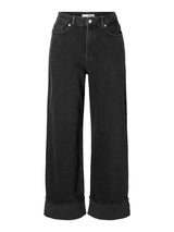 Selected Femme Roby - Mid wide fold-up jeans - HUSET Men & Women