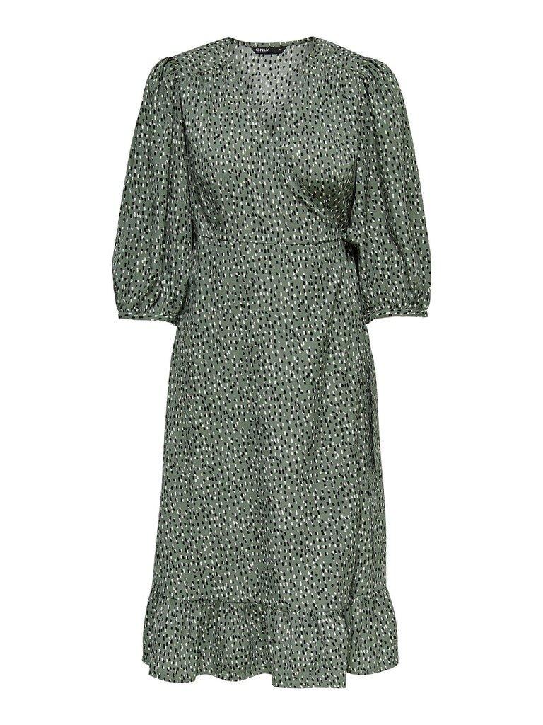 Only Olivia - Wrap midi kjole - HUSET Men & Women