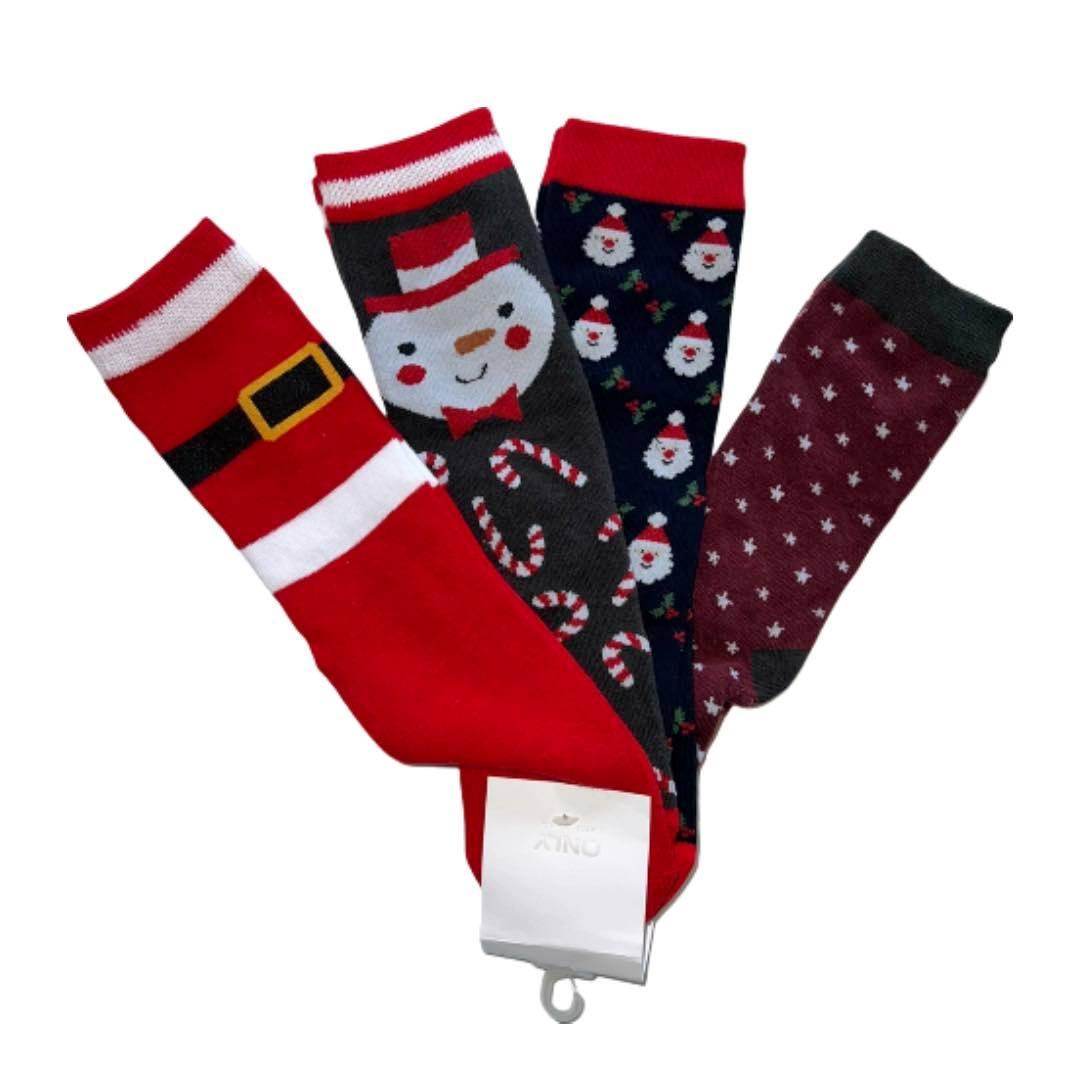 Only Sanne Xmas - Julestrømper 4-pak - HUSET Men & Women