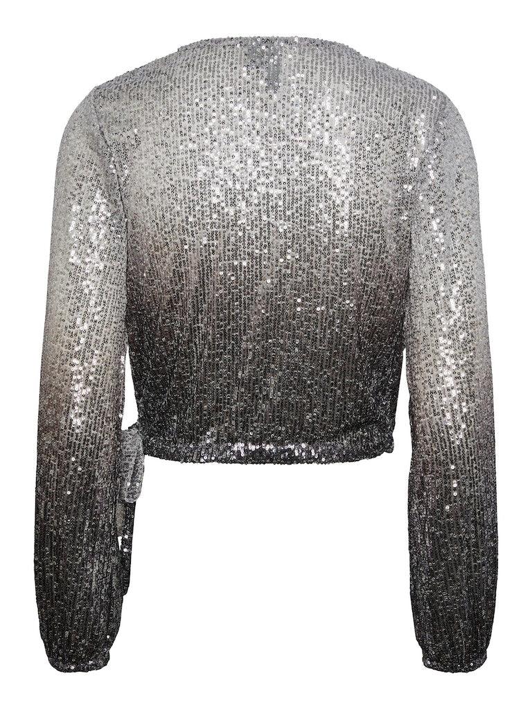 Pieces Delphia - Glitter wrap top - HUSET Men & Women