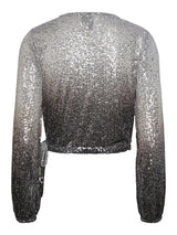 Pieces Delphia - Glitter wrap top - HUSET Men & Women