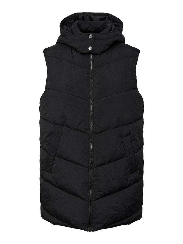 Jamilla Long Puffer Vest Chicory Coffee