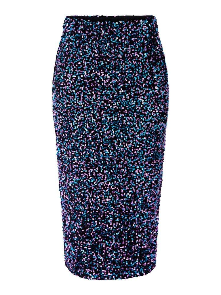 Pieces Kam - Midi paillet nederdel - HUSET Men & Women