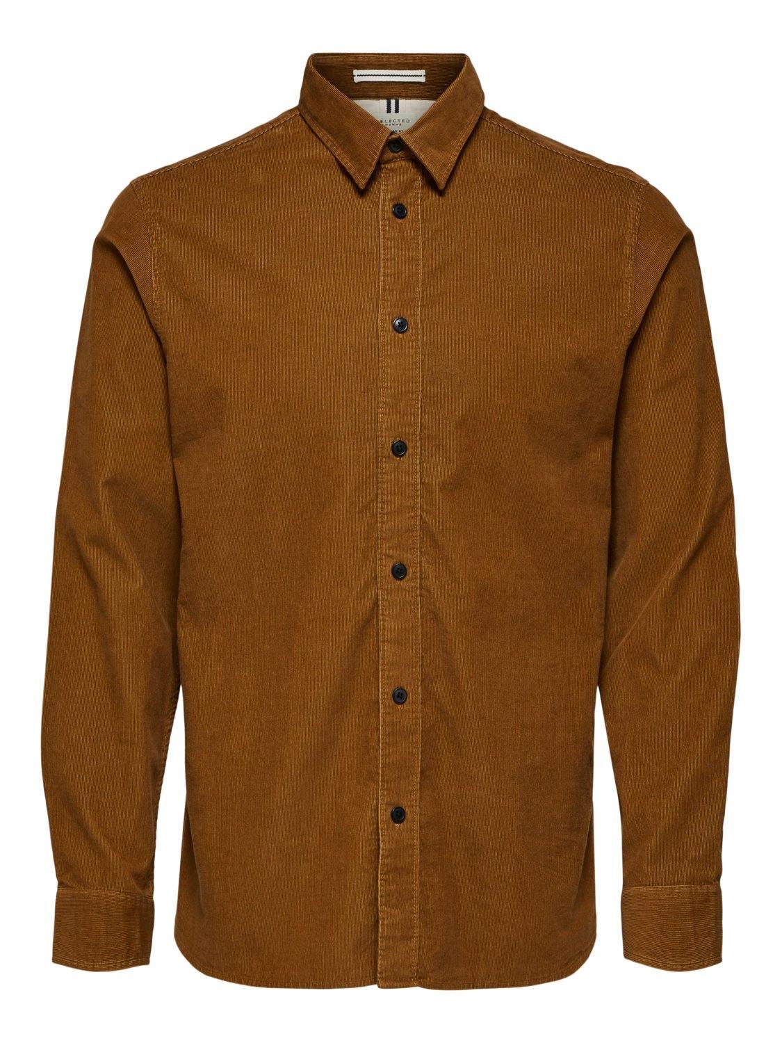 Selected Homme Henley - Regularfit fløjls skjorte - HUSET Men & Women