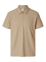 Selected Homme Plisse - Half zip kortærmet polo - HUSET Men & Women