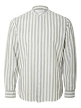 Selected Homme Regnew - Hørmix regular fit skjorte med kinakrave - HUSET Men & Women