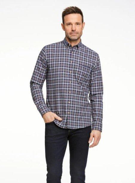 Bison Brushed - Ternet langærmet skjorte i regular fit - HUSET Men & Women