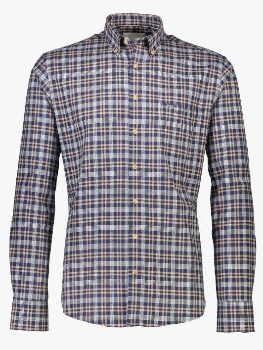 Bison Brushed - Ternet langærmet skjorte i regular fit - HUSET Men & Women