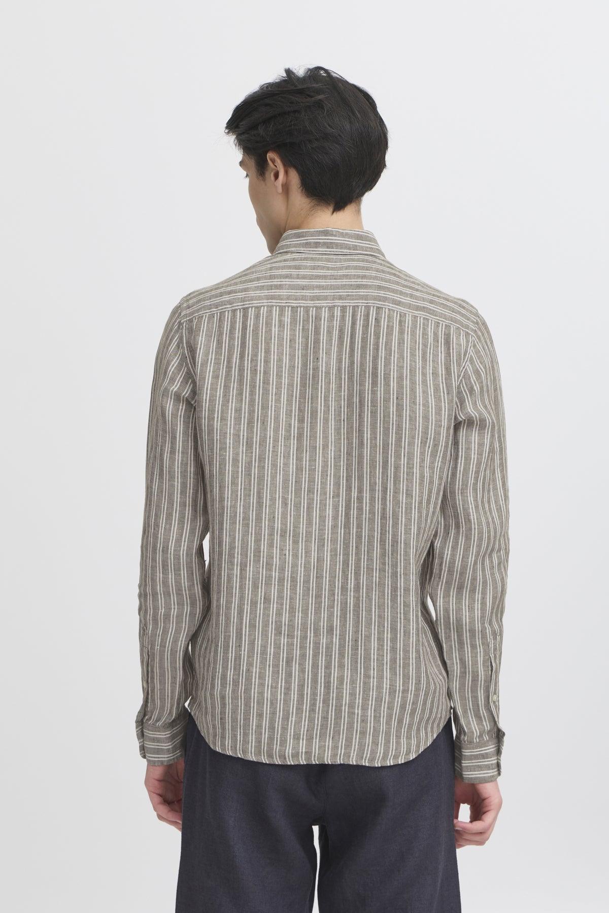 Casual Friday Dallas - Stribet hørmix skjorte - HUSET Men & Women