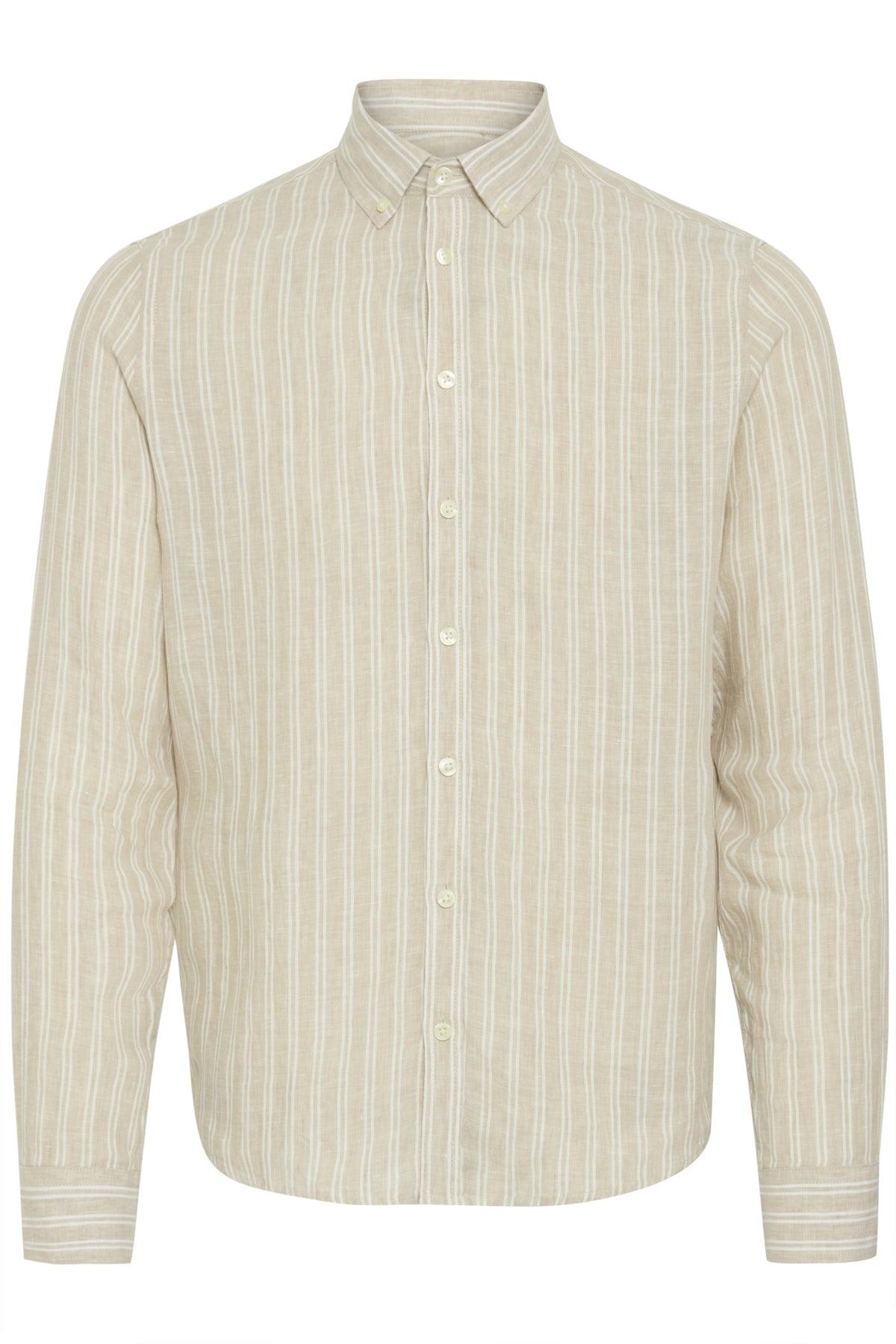 Casual Friday Dallas - Stribet hørmix skjorte - HUSET Men & Women