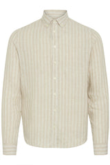 Casual Friday Dallas - Stribet hørmix skjorte - HUSET Men & Women