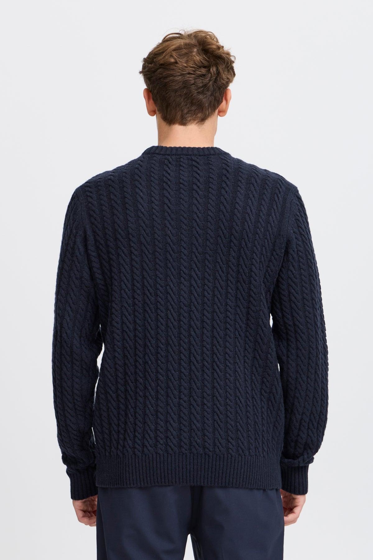 Casual Friday Karl - Cable striktrøje i uld mix - HUSET Men & Women
