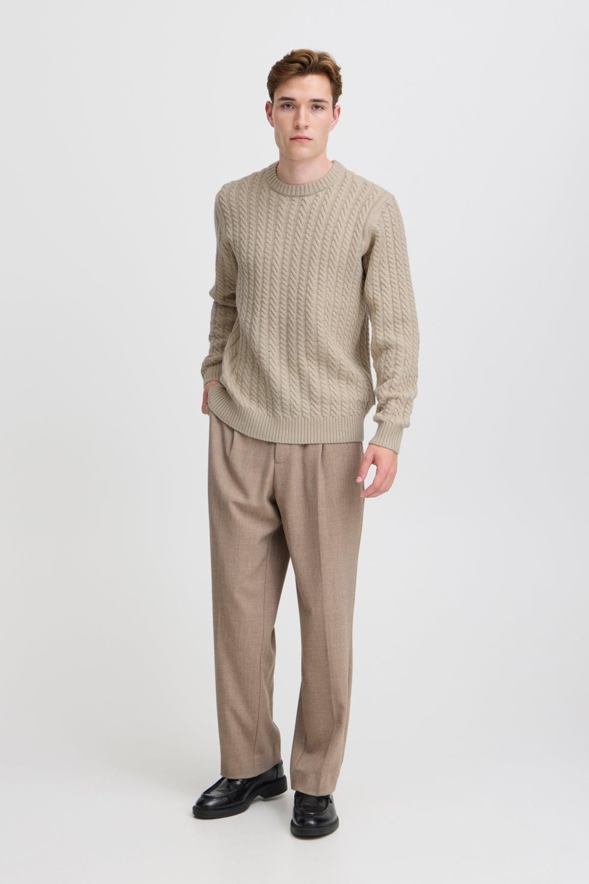 Casual Friday Karl - Cable striktrøje i uld mix - HUSET Men & Women