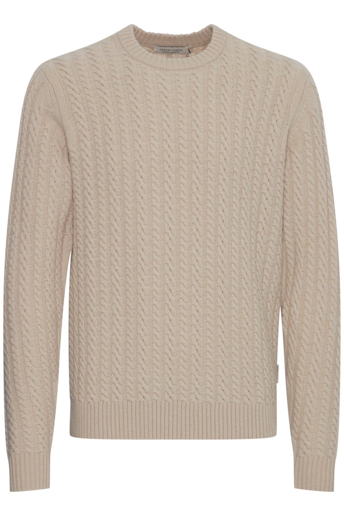 Casual Friday Karl - Cable striktrøje i uld mix - HUSET Men & Women