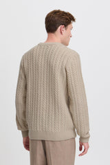 Casual Friday Karl - Cable striktrøje i uld mix - HUSET Men & Women