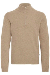 Casual Friday Karl - Halfzip uldstriktrøje i regular fit - HUSET Men & Women