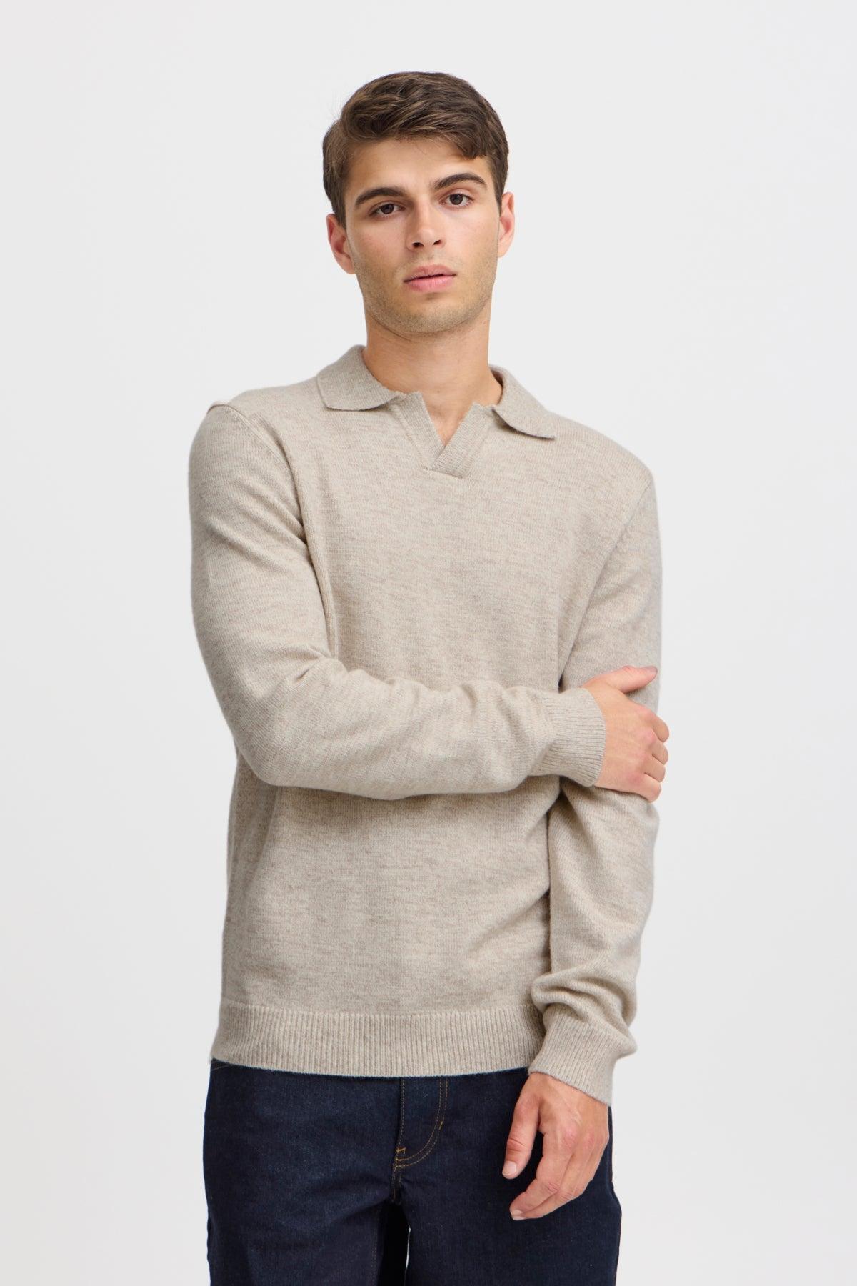 Casual Friday Karl - Langærmet polo striktrøje - HUSET Men & Women