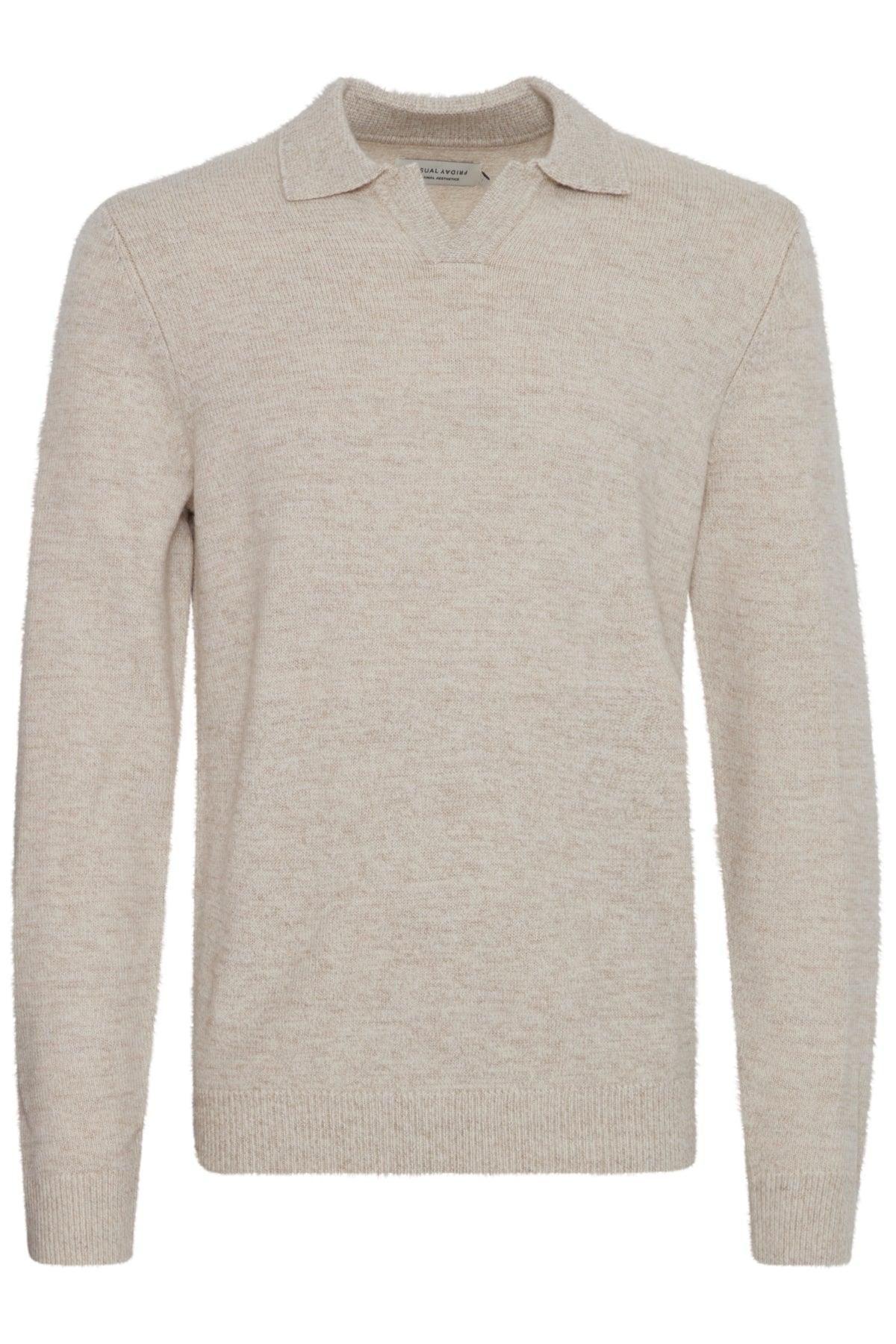 Casual Friday Karl - Langærmet polo striktrøje - HUSET Men & Women