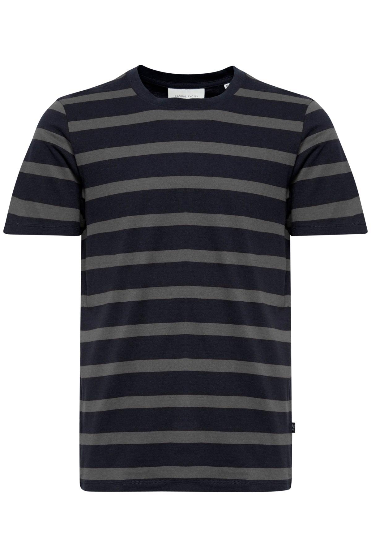 Casual Friday Thor - Stribet t-shirt - HUSET Men & Women