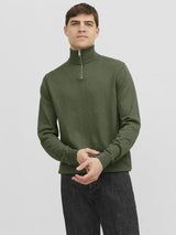 Jack & Jones Emil - Half zip højhalset strikket pullover - HUSET Men & Women