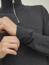 Jack & Jones Emil - Half zip højhalset strikket pullover - HUSET Men & Women