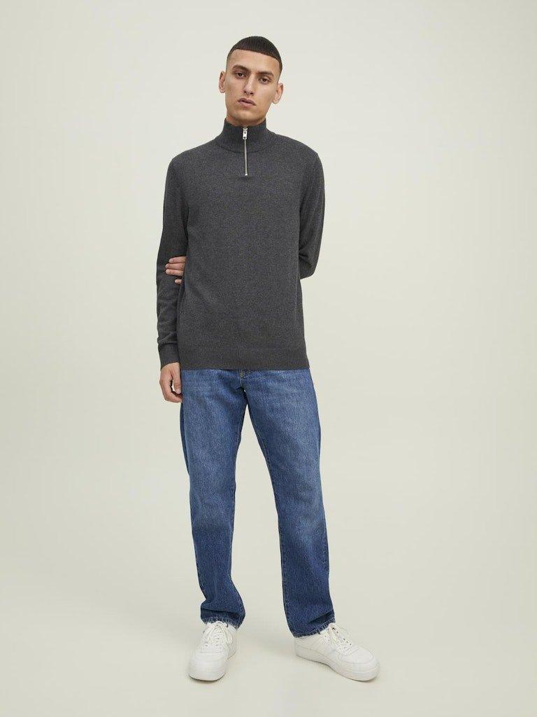 Jack & Jones Emil - Half zip højhalset strikket pullover - HUSET Men & Women