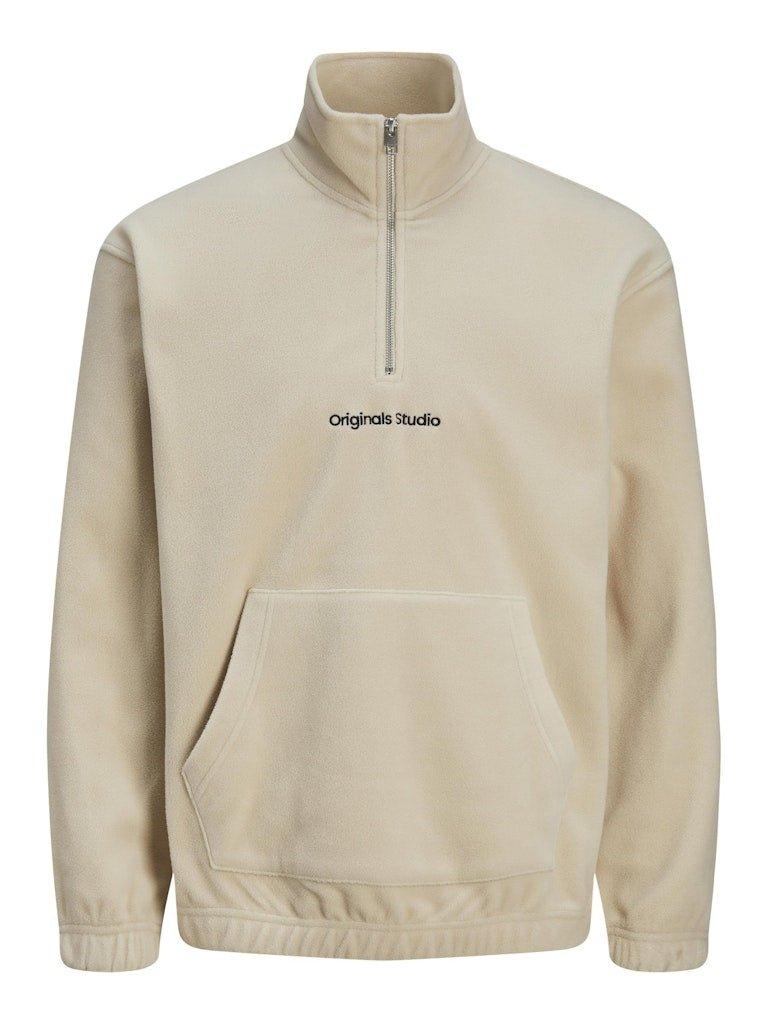 Jack & Jones Vesterbro - Fleece quarter zip sweat shirt i relaxed fit - HUSET Men & Women