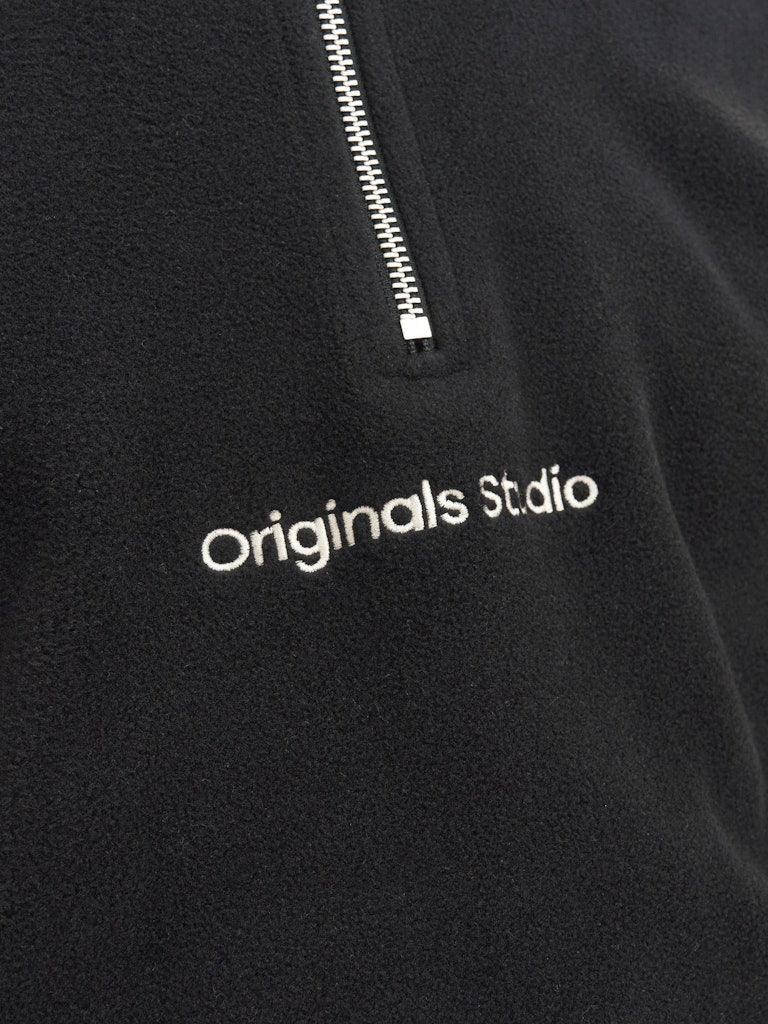 Jack & Jones Vesterbro - Fleece quarter zip sweat shirt i relaxed fit - HUSET Men & Women