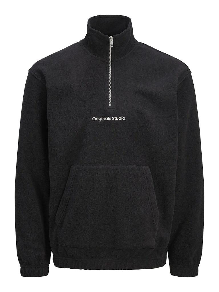 Jack & Jones Vesterbro - Fleece quarter zip sweat shirt i relaxed fit - HUSET Men & Women