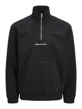Jack & Jones Vesterbro - Fleece quarter zip sweat shirt i relaxed fit - HUSET Men & Women