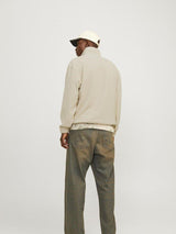 Jack & Jones Vesterbro - Fleece quarter zip sweat shirt i relaxed fit - HUSET Men & Women