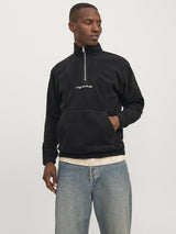 Jack & Jones Vesterbro - Fleece quarter zip sweat shirt i relaxed fit - HUSET Men & Women