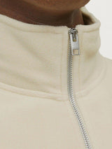 Jack & Jones Vesterbro - Fleece quarter zip sweat shirt i relaxed fit - HUSET Men & Women