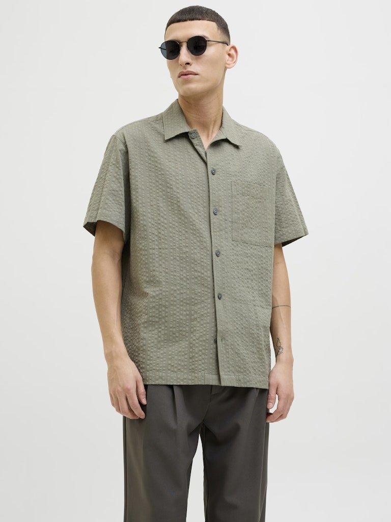 Jack&Jones Easton - Kortærmet seersucker skjorte - HUSET Men & Women