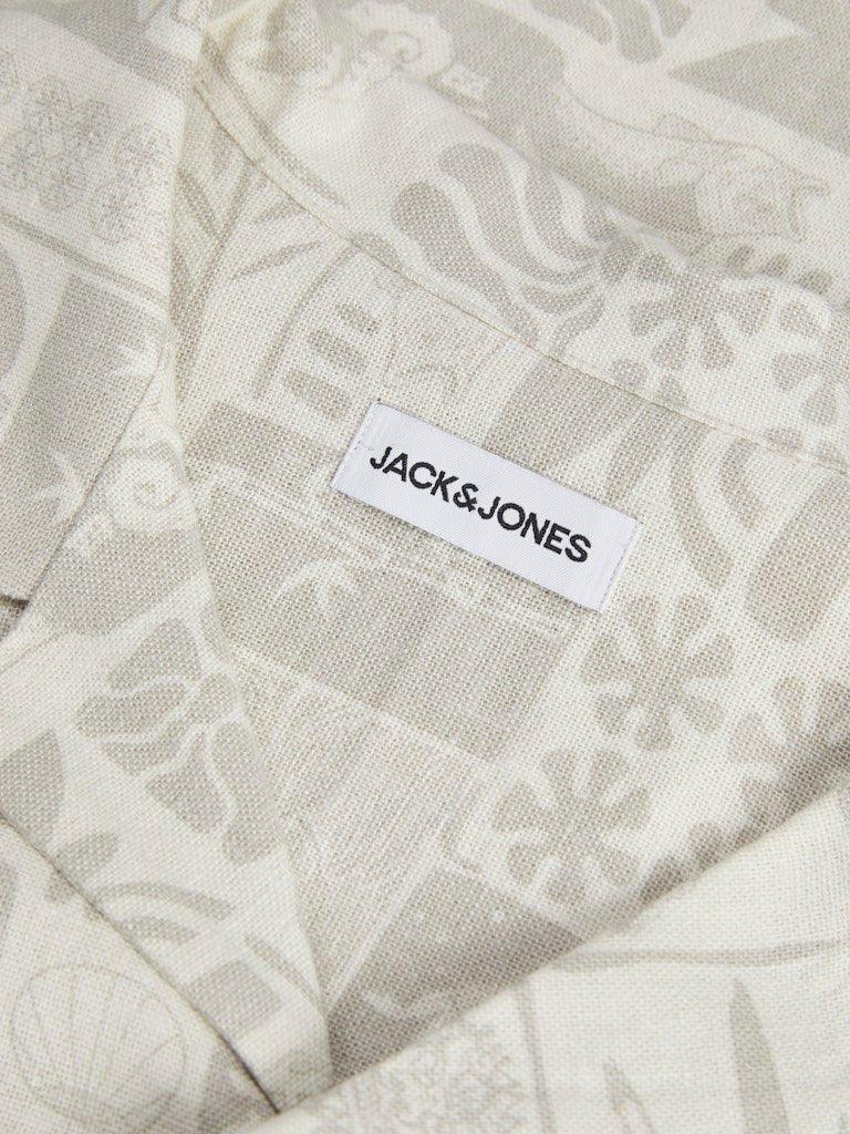 Jack&Jones Wayne - Kortærmet viskose/hør mix skjorte - HUSET Men & Women
