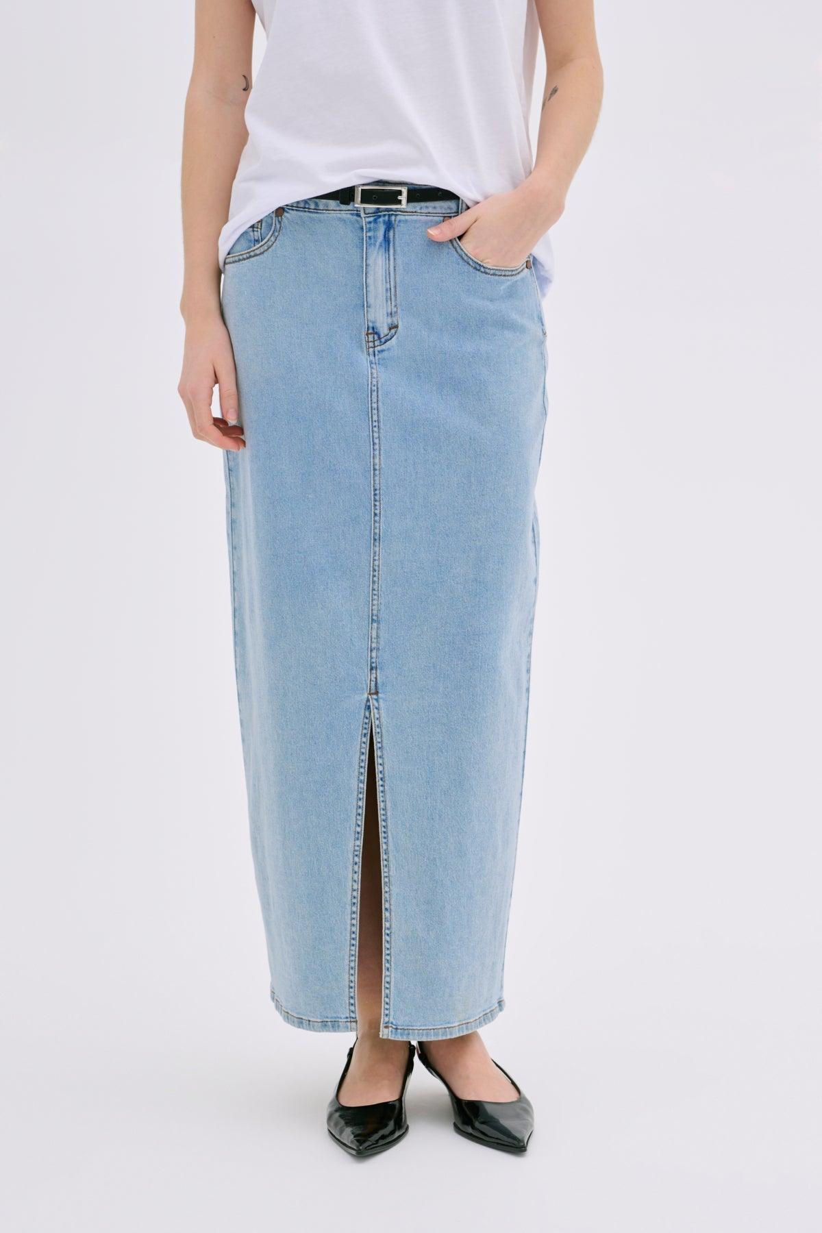 My Essential Wardrobe Lara 115 - Lang denim nederdel - HUSET Men & Women
