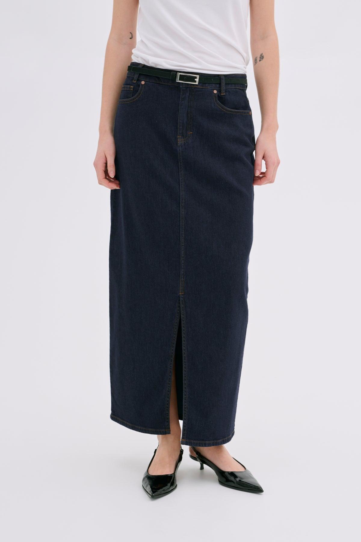 My Essential Wardrobe Lara - Lang denim nederdel - HUSET Men & Women
