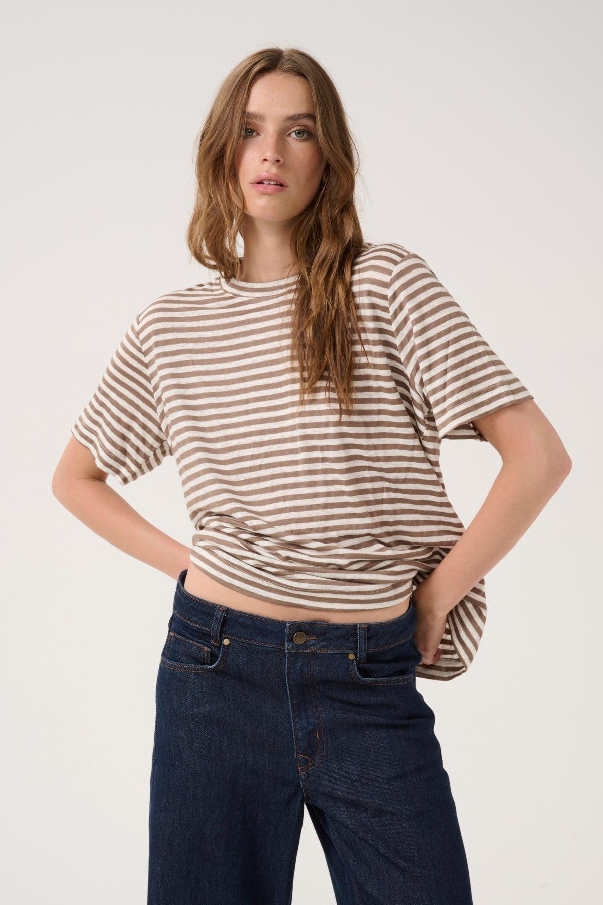 My Essential Wardrobe Lisa - Stribet t-shirt - HUSET Men & Women