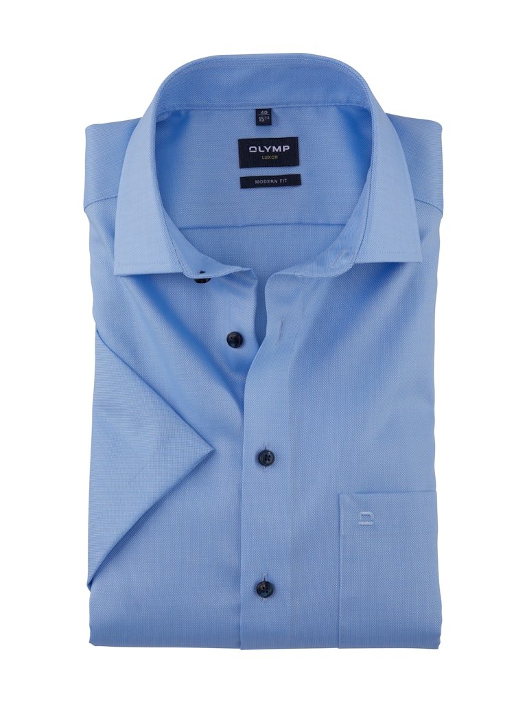 Olymp Luxor - Modern fit strygefri kortærmet skjorte - HUSET Men & Women (9058963292507)